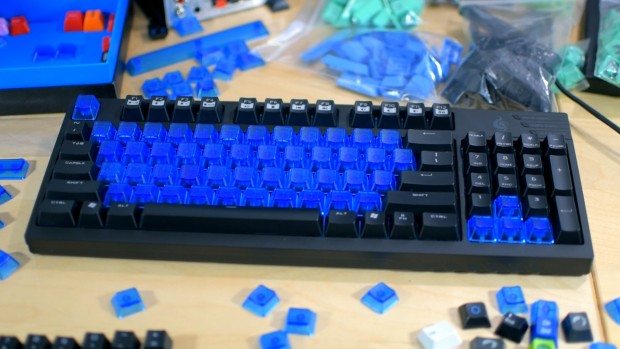 DCS Translucent Blue Keycaps